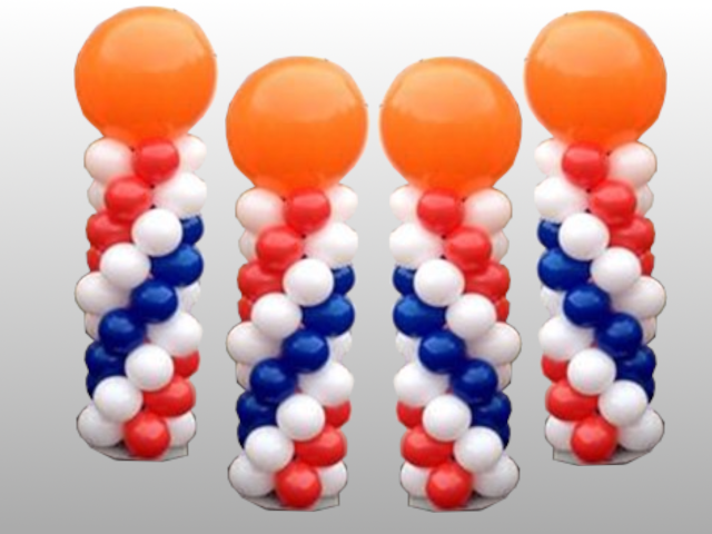 Koninklijke ballonnenpilaren